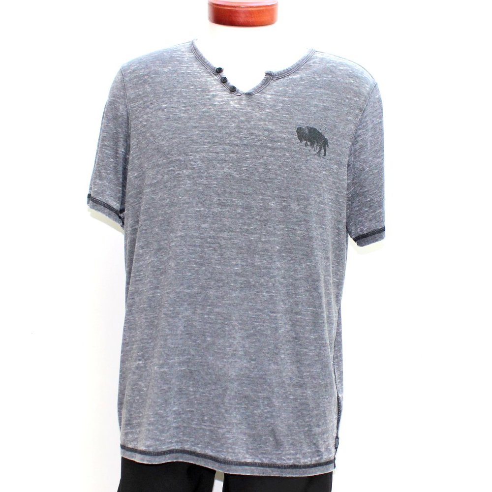 Buffalo David Bitton Burnout Gray T Shirt Men's Size XL
